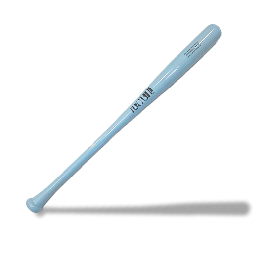 Razorbill solid color Carolina Blue wood baseball bat with professional-grade finish