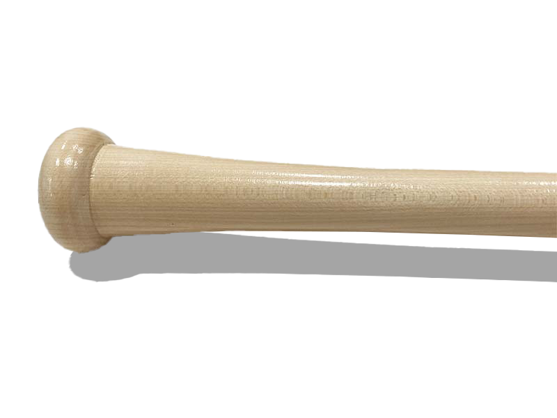 Close-up of a Razorbill Bat handle showcasing natural wood grain, highlighting premium craftsmanship and authentic maple texture.