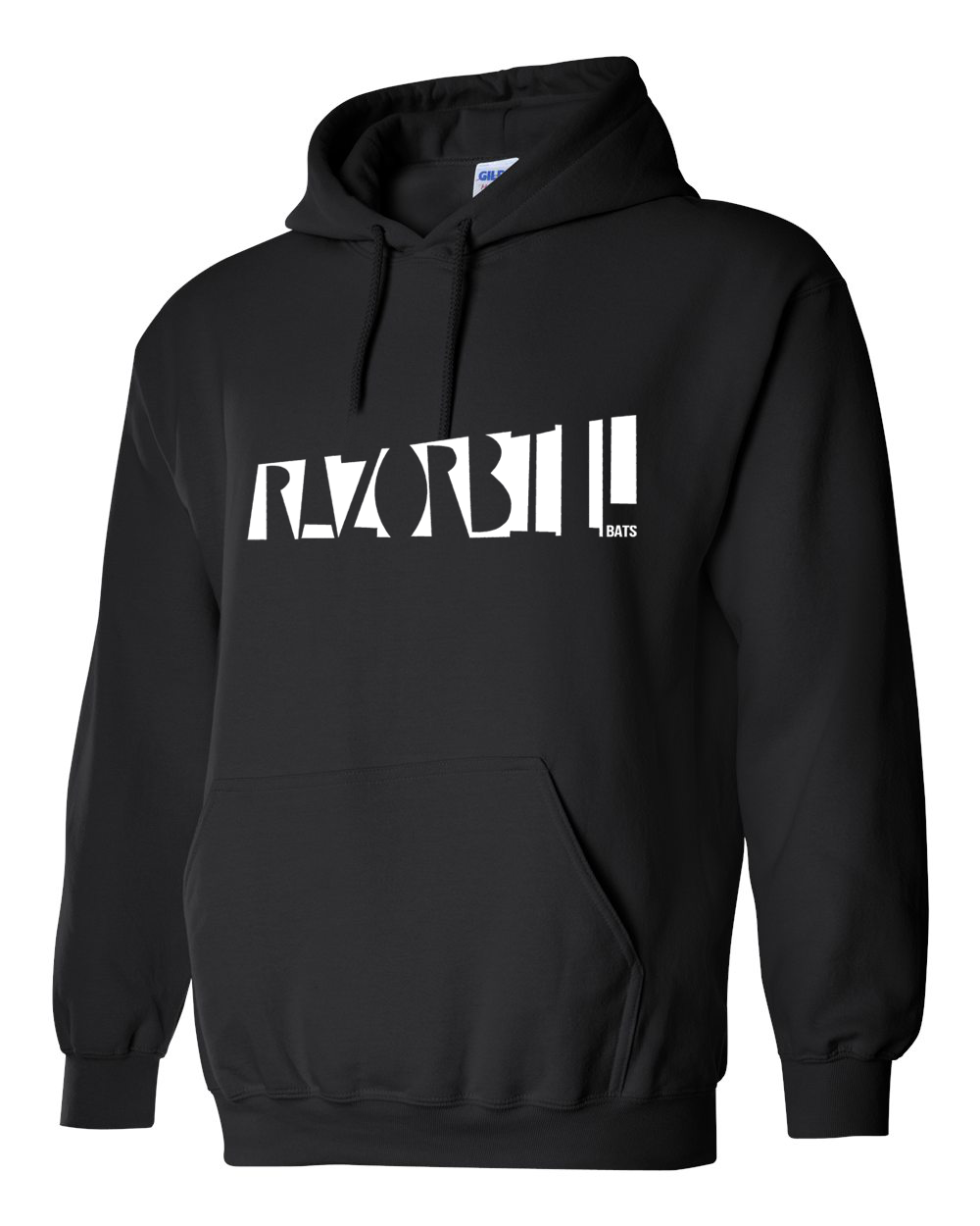 Black Razorbill Bats hoodie with classic logo design