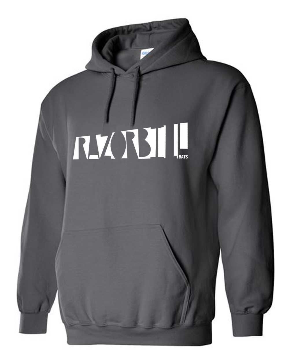 Grey Razorbill Bats hoodie with classic logo design