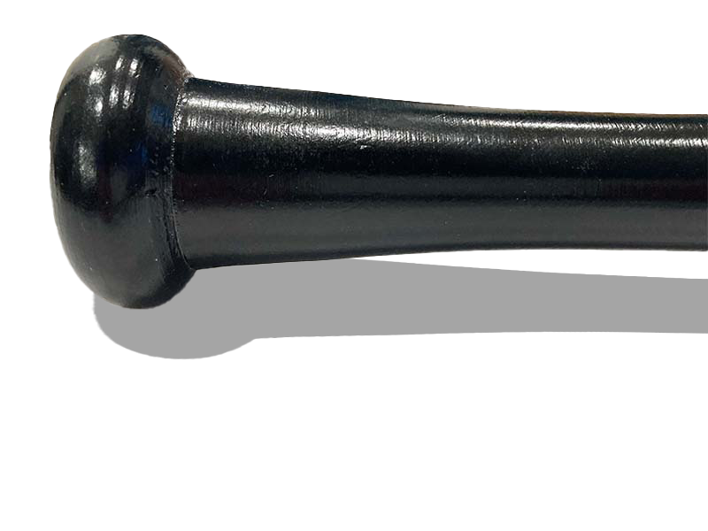 Close-up of standard knob design on a Razorbill wood bat
