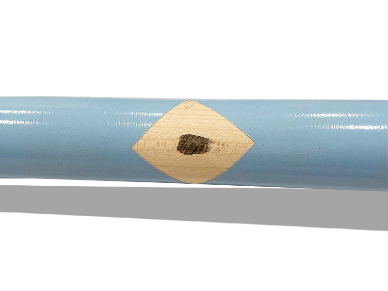 Close-up of the knob on a Razorbill bat showing its intricate details