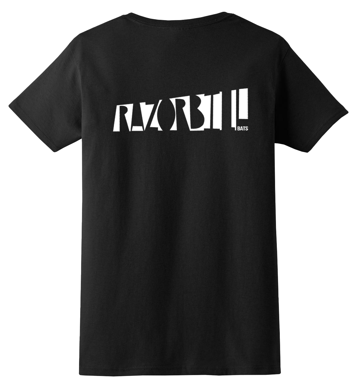 Black Razorbill Bats t-shirt with classic logo design
