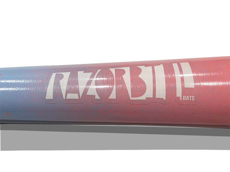 Premium wood baseball bat from Razorbill Bats, crafted for durability and performance, featuring the signature Razorbill logo on the barrel.
