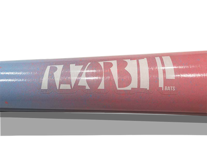 Premium wood baseball bat from Razorbill Bats, crafted for durability and performance, featuring the signature Razorbill logo on the barrel.