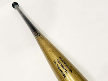 Razorbill gold fungo bat with a sleek black handle, designed for coaches who want standout style and lightweight, balanced performance during practice
