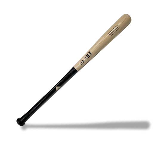 Full view of the Razorbill natural barrel wood bat, highlighting its clean design and craftsmanship