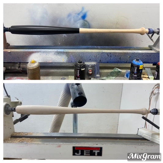 Razorbill Torpedo wood bat with tapered barrel for power and balance