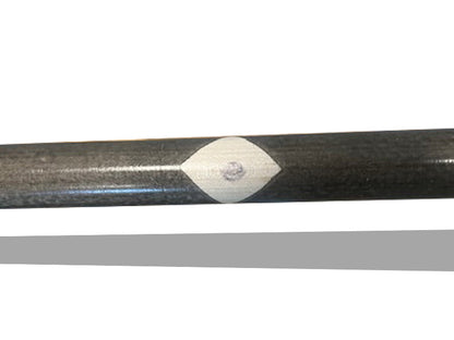 Close-up of ink spot detail on the handle of a Razorbill wood bat